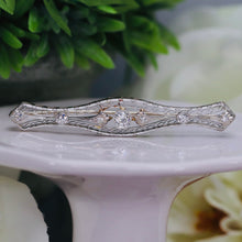 Load image into Gallery viewer, Vintage diamond brooch in 14k white gold from Manor Jewels