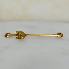 Load image into Gallery viewer, SALE!!  Vintage fox head pin in yellow gold